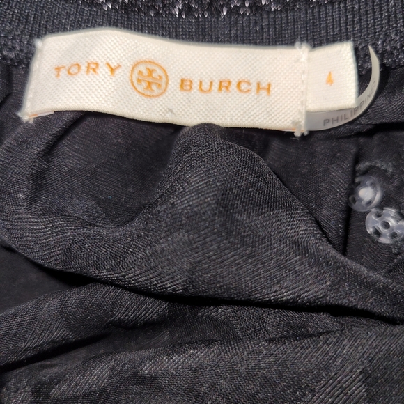 Tory Burch velvet devore midi dress black - Picture 8 of 9